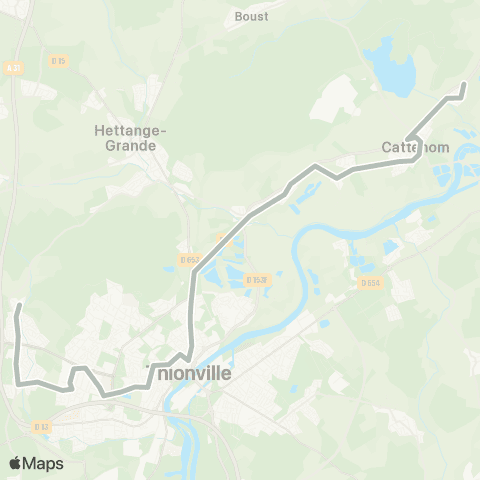 TeMo'B (Citéline) Cattenom Sentzich <-> Elange Ruisseau map