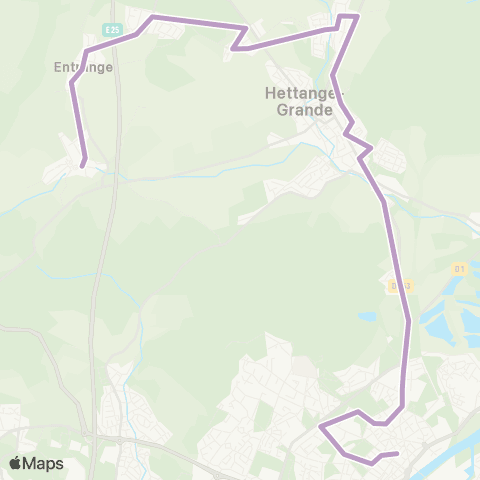 TeMo'B (Citéline) Oeutrange St Luc <-> Thionville Foch map