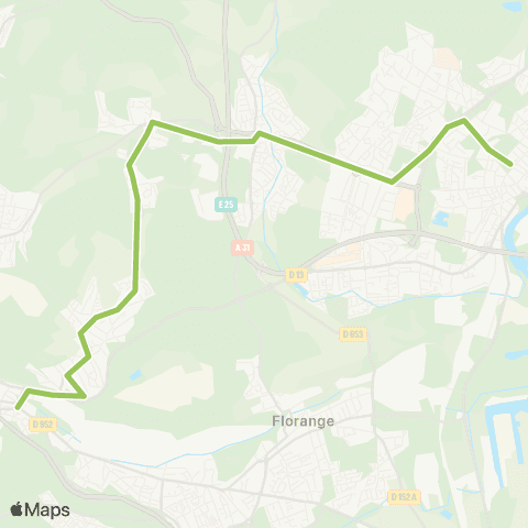 TeMo'B (Citéline) Hayange Esplanade <-> Thionville Foch map