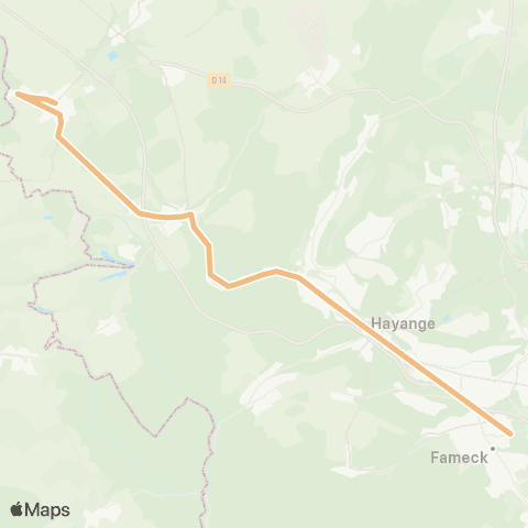 TeMo'B (Citéline) Boulange Croix <-> Fameck Lycée St Exupéry map