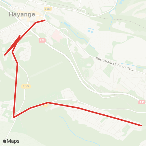 TeMo'B (Citéline) Hayange Esplanade <-> St Nicolas en Forêt map