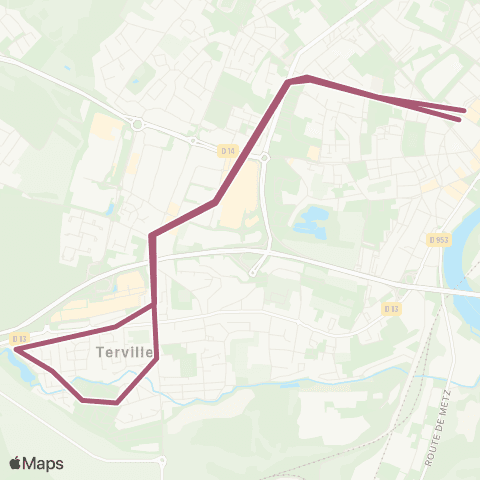 TeMo'B (Citéline) Thionville Foch <-> Terville St Jean map