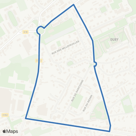 TeMo'B (Citéline) Navette Travaux Florange map