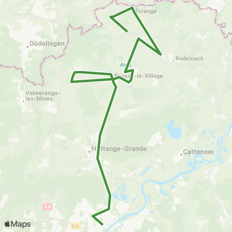 TeMo'B (Citéline) Basse Rentgen <-> Thionville map