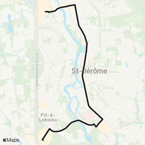 exo Laurentides Saint-Jérôme (Centre-Ville) map