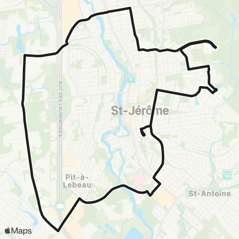 exo Laurentides Saint-Jérôme (Centre) map