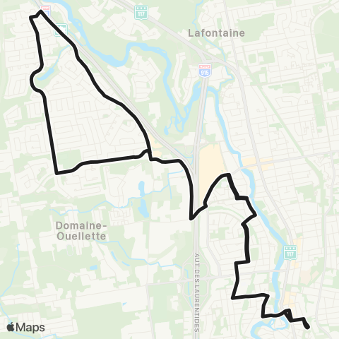 exo Laurentides Saint-Jérôme (Bellefeuille) map