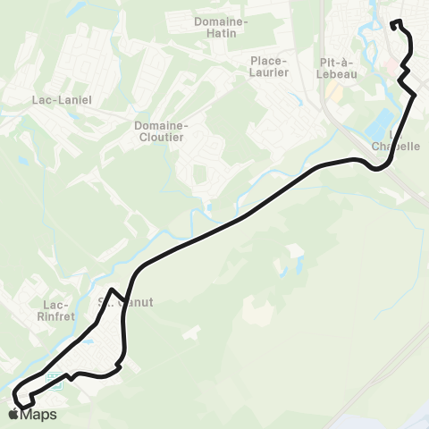 exo Laurentides Saint-Jérôme - Mirabel (Saint-Canut) map