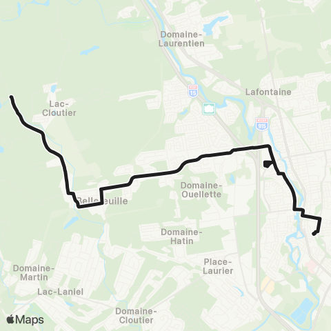 exo Laurentides St-Jérôme (St-Camille) (sur Réservation) map