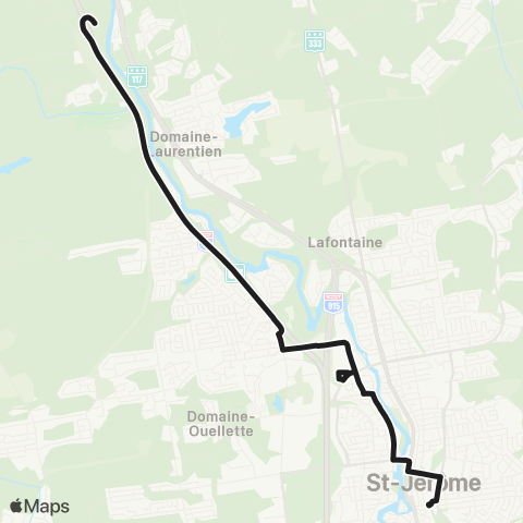 exo Laurentides St-Jérôme (Pte du N.) (sur Réservation) map