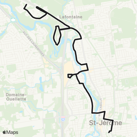 exo Laurentides St-Jérôme (des Eaux-Vives) (s/ Réservation) map