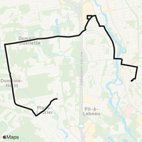 exo Laurentides St-Jérôme (Lamontagne) (sur Réservation) map