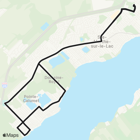 exo Laurentides Deux-Montagnes - Pointe Calumet (Av. Joseph) map