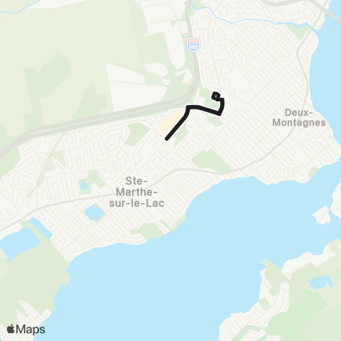 exo Laurentides Deux-Montagnes - Ste-Marthe-sur-le-Lac map