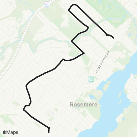 exo Laurentides Rosemère - Gare Rosemère map