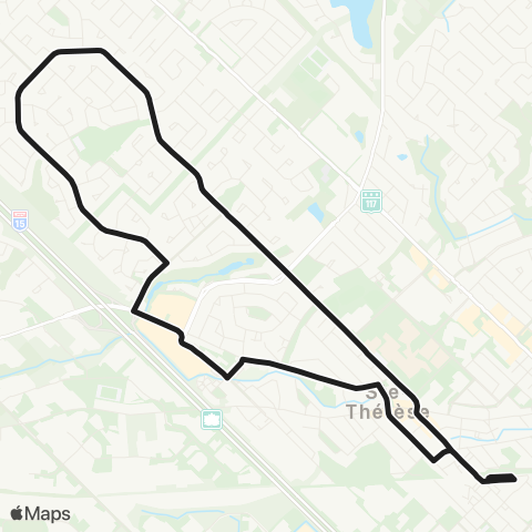 exo Laurentides Sainte-Thérèse (des Mille-Îles) map