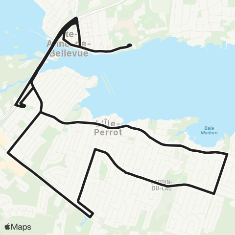 exo La Presqu'Île Virginie-Roy / Ste-Anne-de-Bellevue map