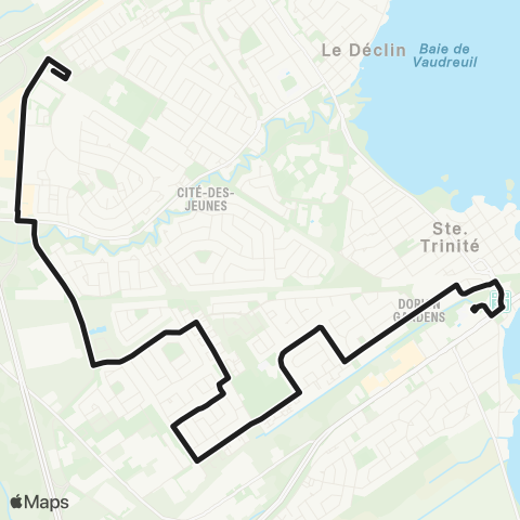 exo La Presqu'Île Terminus Vaudreuil - Valois - Dorion map