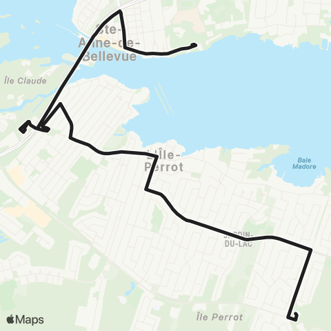 exo La Presqu'Île Notre-Dame-de-l'Île-Perrot - Terminus Macdonald map
