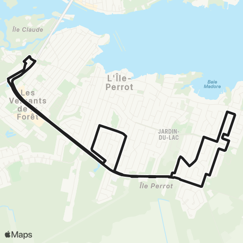 exo La Presqu'Île Île-Perrot / Boishatel / Perrier / F. Cuillerier map