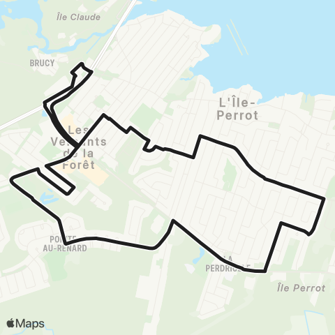 exo La Presqu'Île Île-Perrot / des Érables / Lucien-Manning map