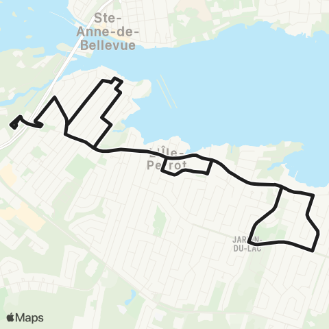 exo La Presqu'Île Gare Île-Perrot / Perrot / Rivelaine map