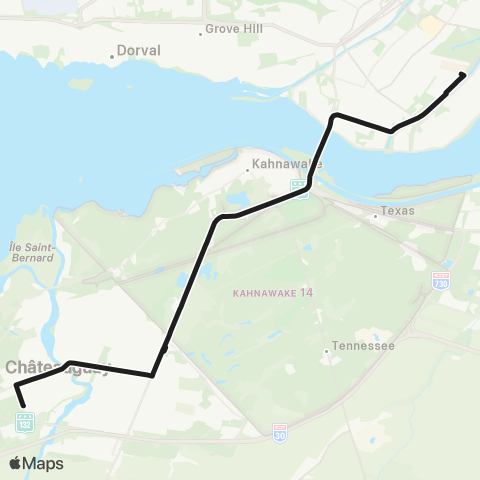 exo Sud-Ouest Cégep André-Laurendeau map