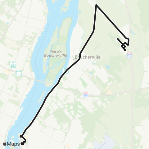 exo Sorel-Varennes Varennes (Ireq) - Longueuil map
