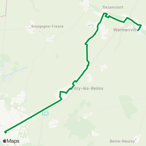 Grand Reims Mobilités Warmeriville <> Saint-Symphorien map