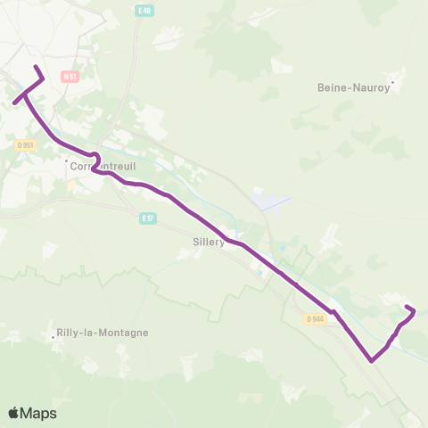 Grand Reims Mobilités Val de Vesle <> Cathédrale map