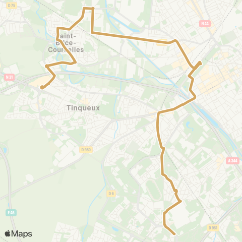 Grand Reims Mobilités Boutreaux <> Hôpital Debré map
