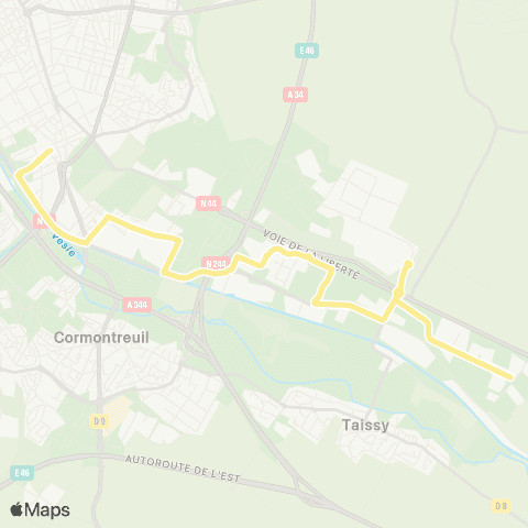 Grand Reims Mobilités Clovis <> Z.I. Pompelle map