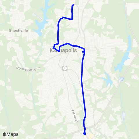 Rider Transit Blue Route map