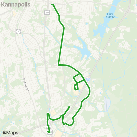 Rider Transit Green Route map