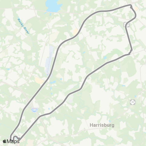 Rider Transit Express AM/PM map