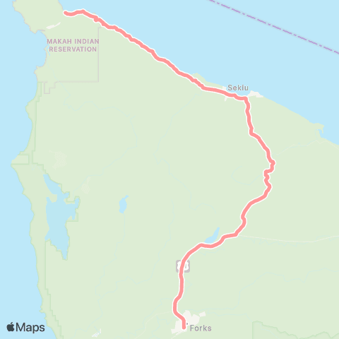 Clallam Transit Neah Bay map