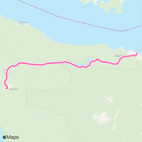 Clallam Transit Forks map