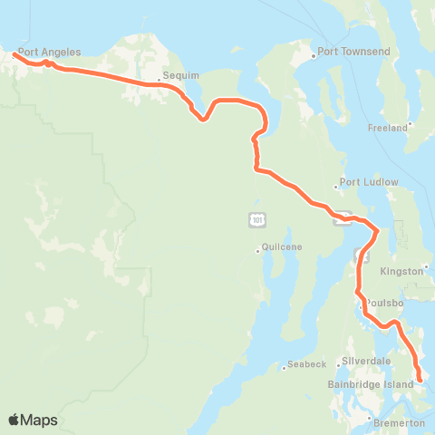 Clallam Transit The Strait Shot map