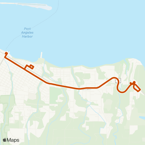 Clallam Transit Deer Park Pilot map