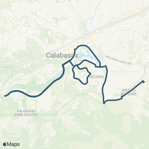 City of Calabasas Line 3 map