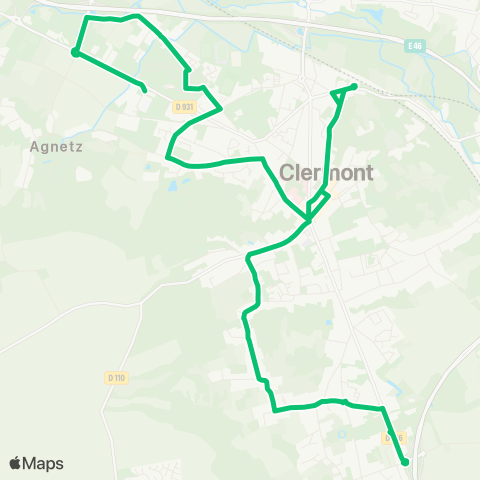 Le Bus Clermont - Gare SNCF - Breuil-le-Vert map