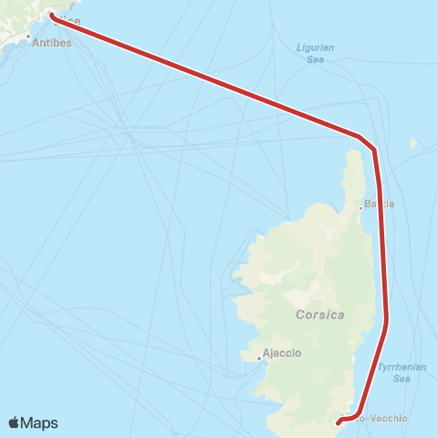 Corsica Linea Corsica Linea map