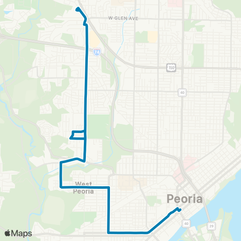 CityLink West Peoria map