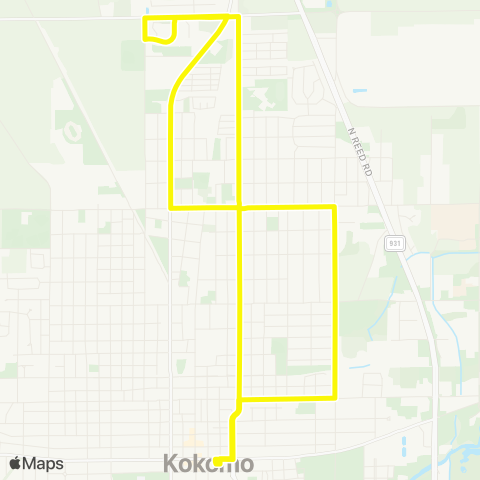 City Line Trolley Yellow Northwest map