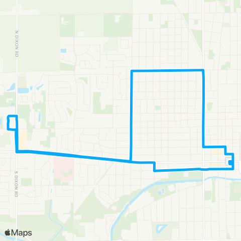 City Line Trolley Blue West map