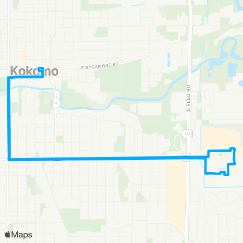 City Line Trolley Blue East map