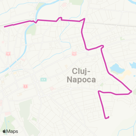 CTP Cluj Aleea Baisoara - P-ta Garii map