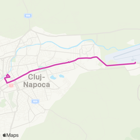 CTP Cluj Piata Mihai Viteazu - Aeroport map