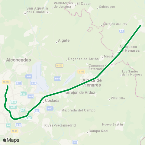 Cercanías Chamartín ↔ Guadalajara map