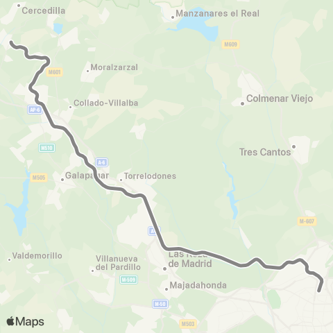 Cercanías Guadalajara ↔ Cercedilla map